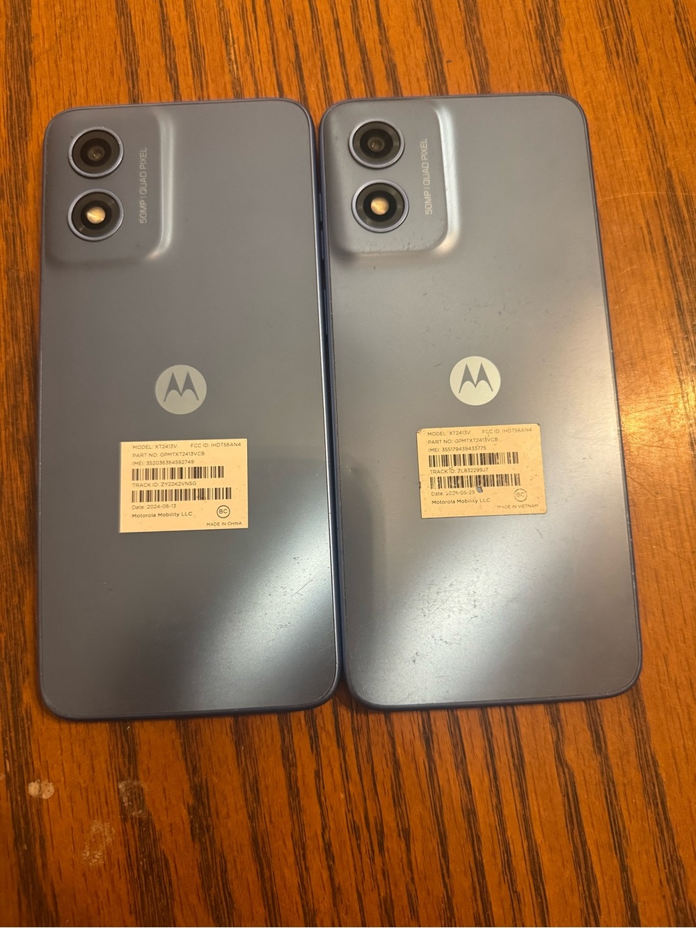 2 Motorola Moto G 5G 128GB Blue Android Smartphone 50MP (description)